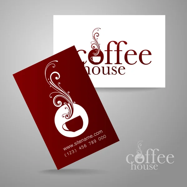 Carte logo café — Image vectorielle