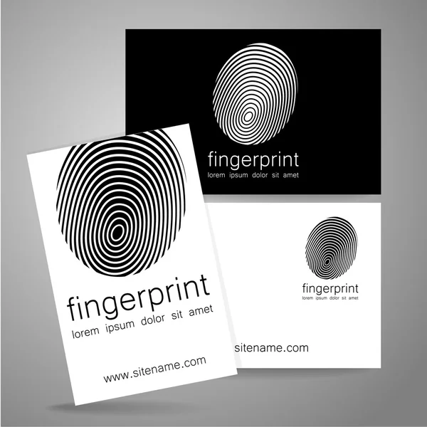 Fingerprint logo identity — Stock Vector
