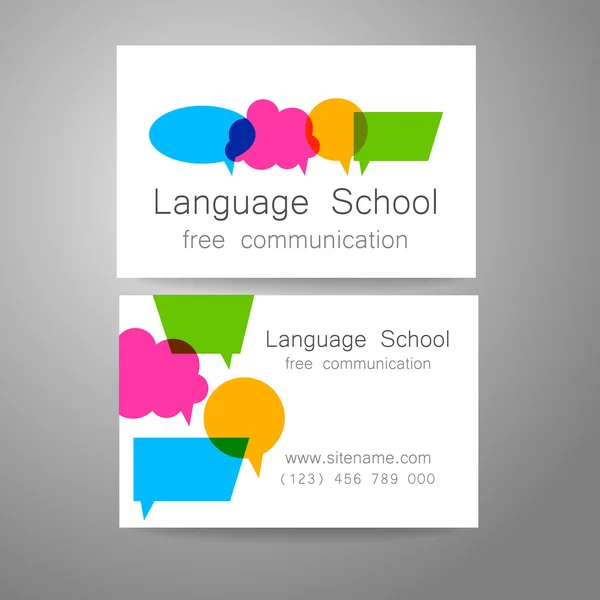 Logotipo da escola de idiomas —  Vetores de Stock