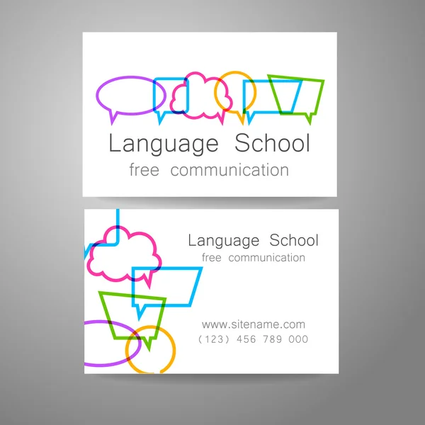 Logotipo da escola de idiomas — Vetor de Stock