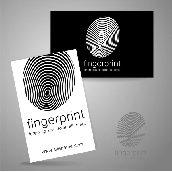 Fingerprint logotypen identitet — Stock vektor