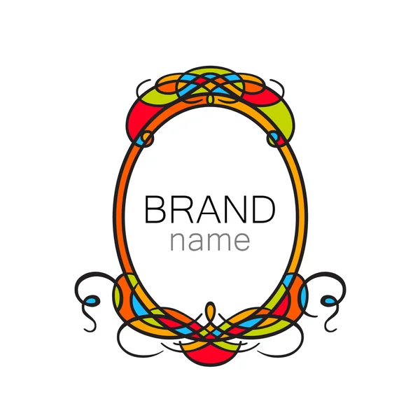 Brand name frame logo — Stock Vector