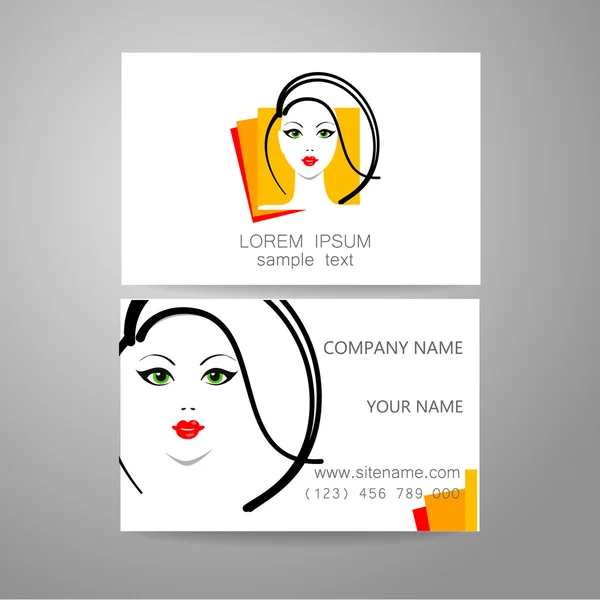 Barber logo template identity card — Stock Vector