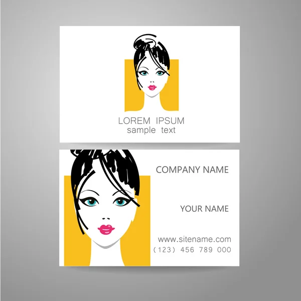 Barber logo template identity card — Stock Vector