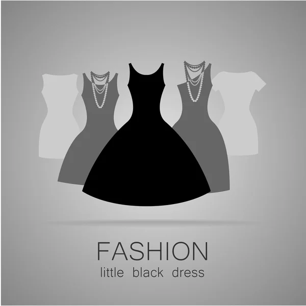 Conjunto vestido preto — Vetor de Stock