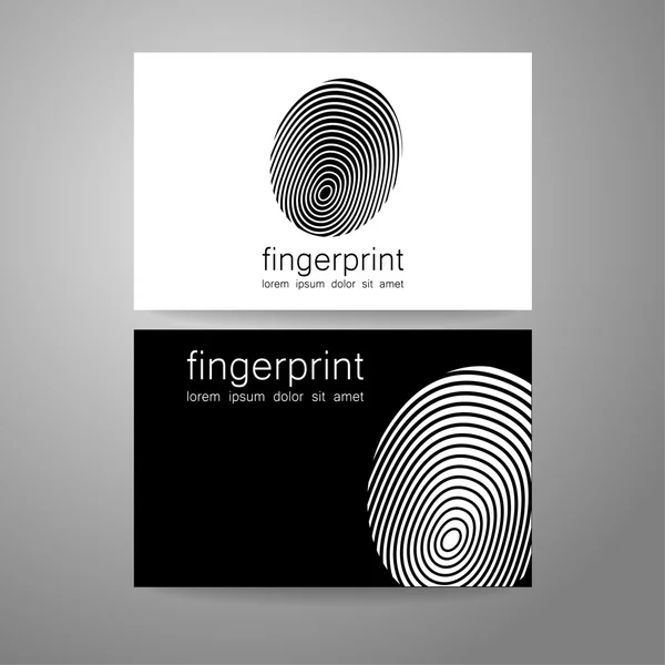 Fingerprint logotypen identitet — Stock vektor