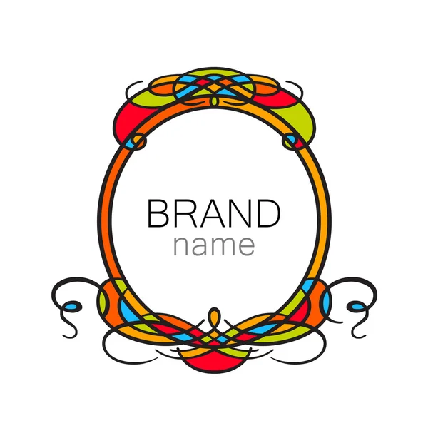Brand name frame logo — Stock Vector