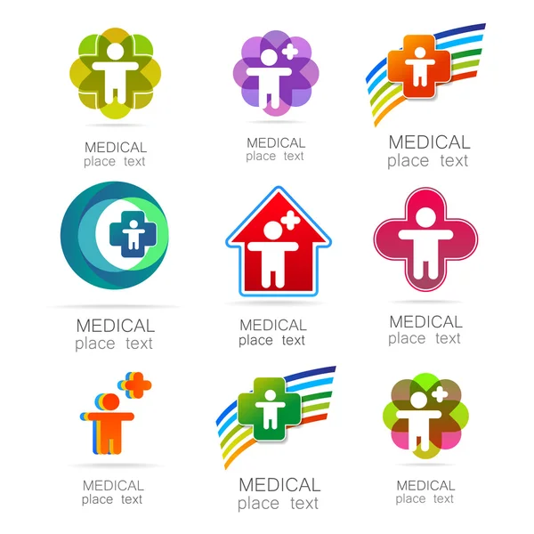 Medicinska logotyp Set — Stock vektor