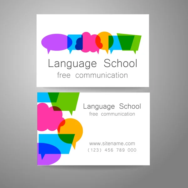 Logotipo da escola de idiomas — Vetor de Stock