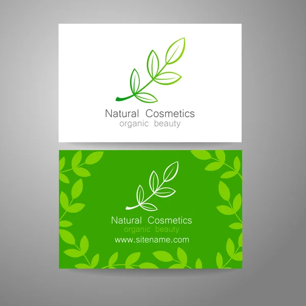 Logotipo de cosmética natural — Vector de stock