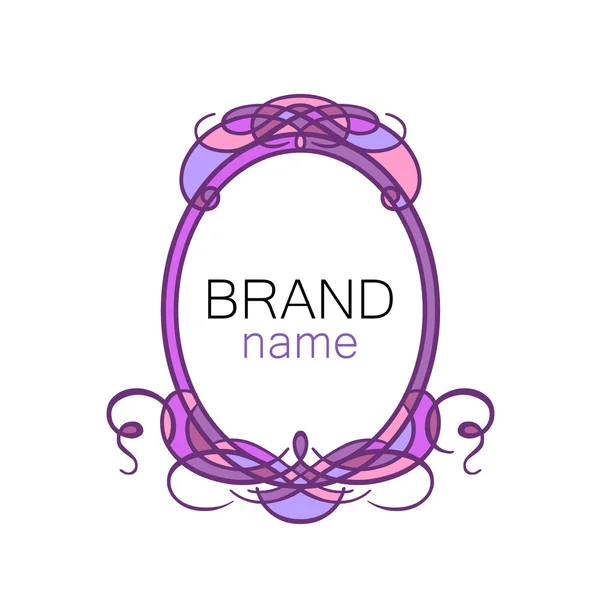 Brand name frame logo — Stock Vector