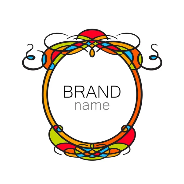 Brand name frame logo — Stock Vector
