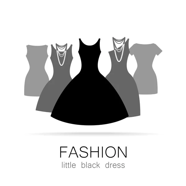 Conjunto vestido negro — Archivo Imágenes Vectoriales