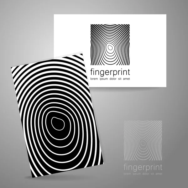 Fingerprint logotypen identitet — Stock vektor