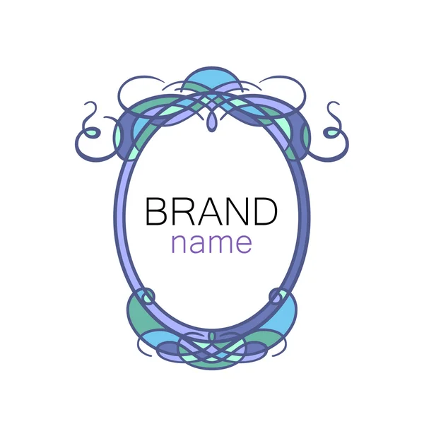 Brand name frame logo — Stock Vector