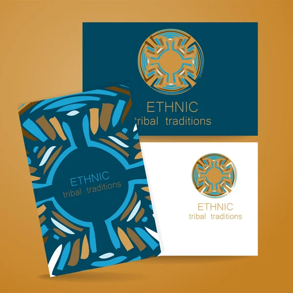 Etnik gelenek logo — Stok Vektör