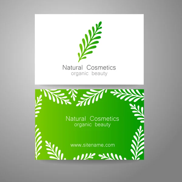 Natuurlijke cosmetica logo — Stockvector