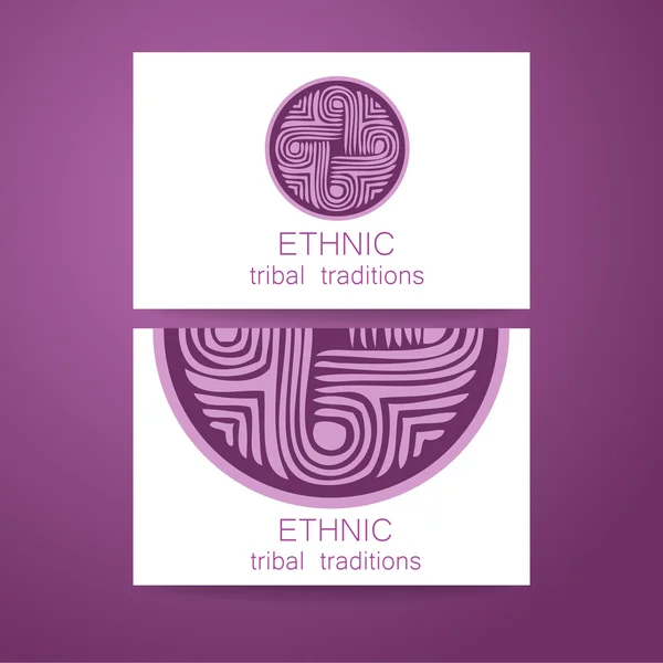 Etnische tradities logo — Stockvector