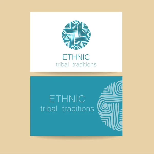Ethnic traditions logo — Stock Vector