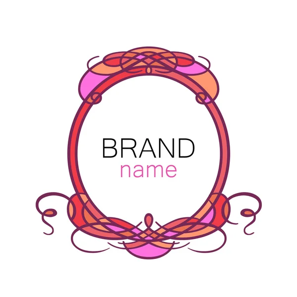 Brand name frame logo — Stock Vector