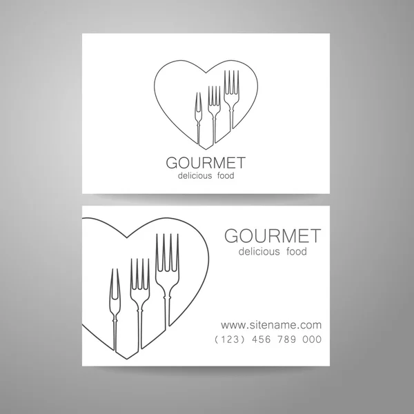 Logotipo da comida gourmet — Vetor de Stock