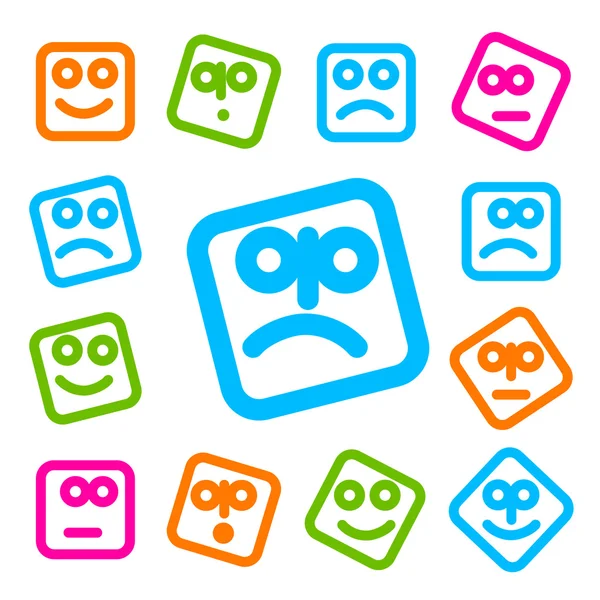Set di icone emotive — Vettoriale Stock