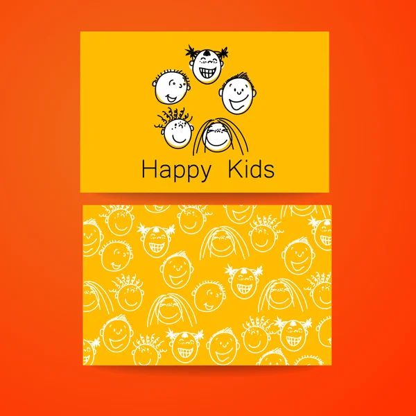 Happy kids logo — Stock Vector