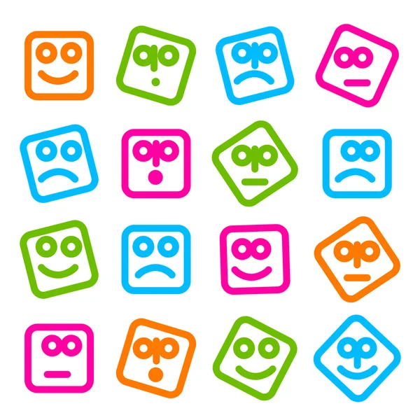 Emotion icon set — Stock Vector