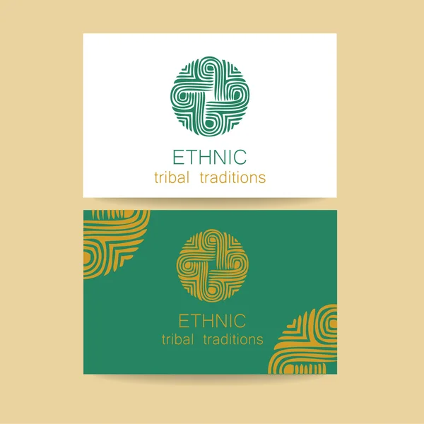 Logo tradiciones étnicas — Archivo Imágenes Vectoriales