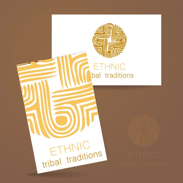 Ethnic traditions logo — Stock Vector