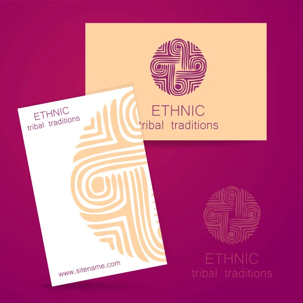 Logo traditions ethniques — Image vectorielle