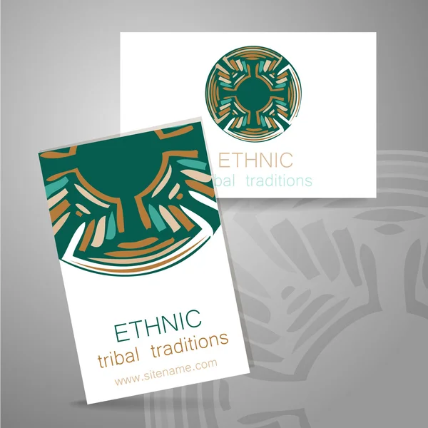 Etnische tradities logo — Stockvector