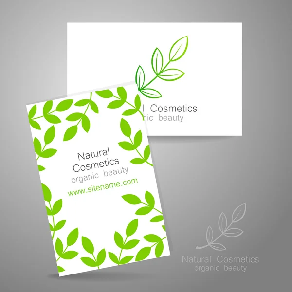 Natural cosmetics logo — Stock Vector