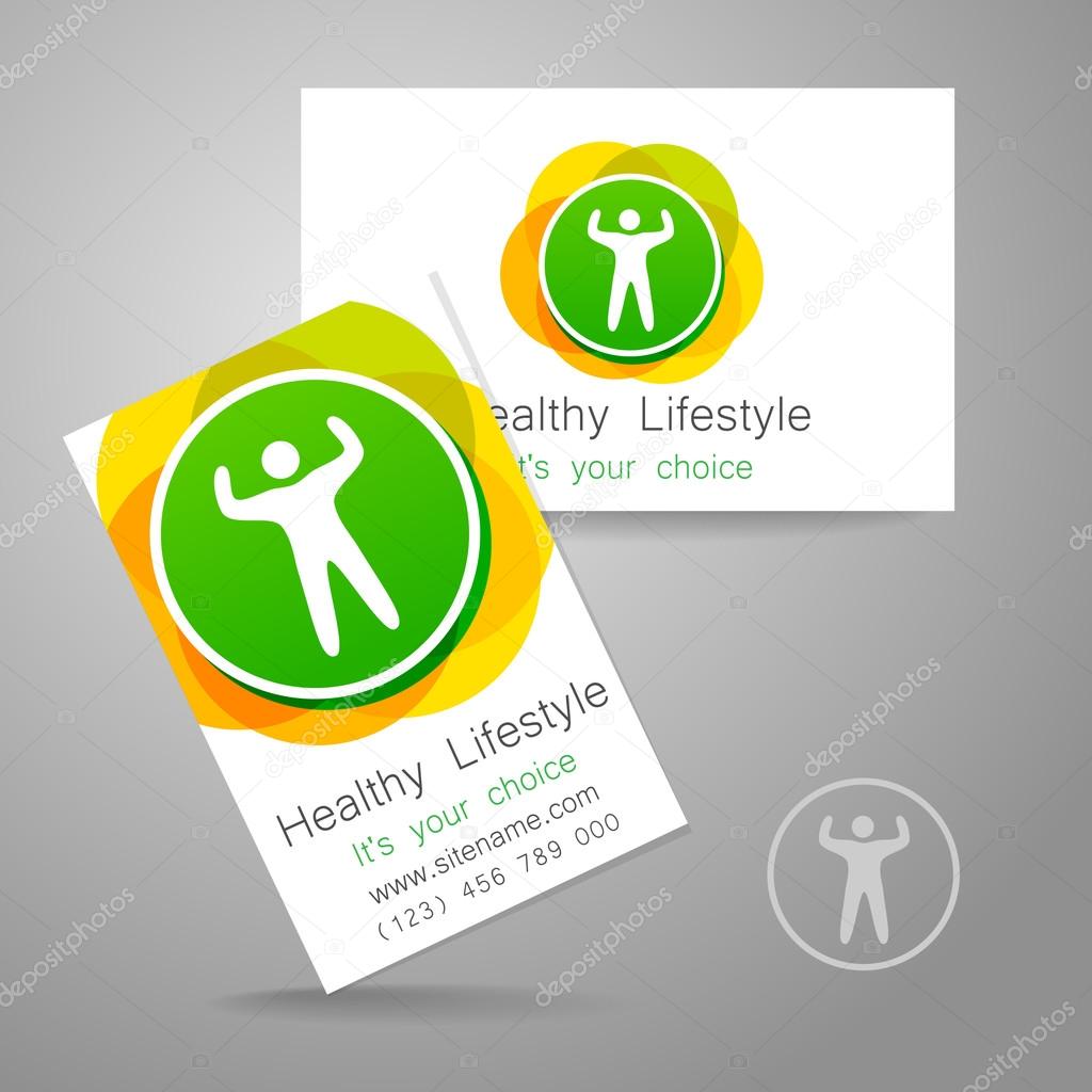 Sport club logo. Corporate design template business card sports club, fitness center, sports shop, and others.