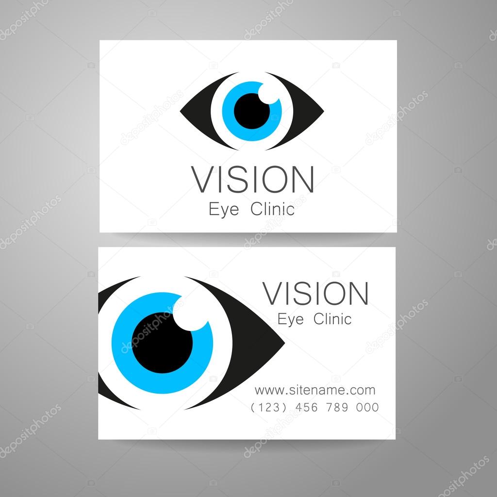 Vision - eye clinic logo. Design corporate identity for the the optics, medical center, shops glasses and lenses etc.