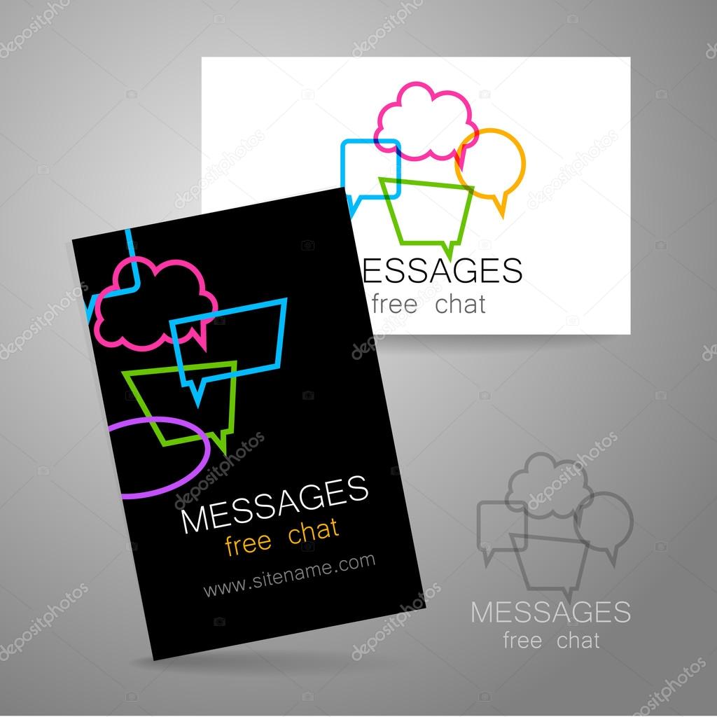 Messages - logo. The idea for the design of the mark. Logo for chat, social networking site, a Foreign Language School, email correspondence, and others.