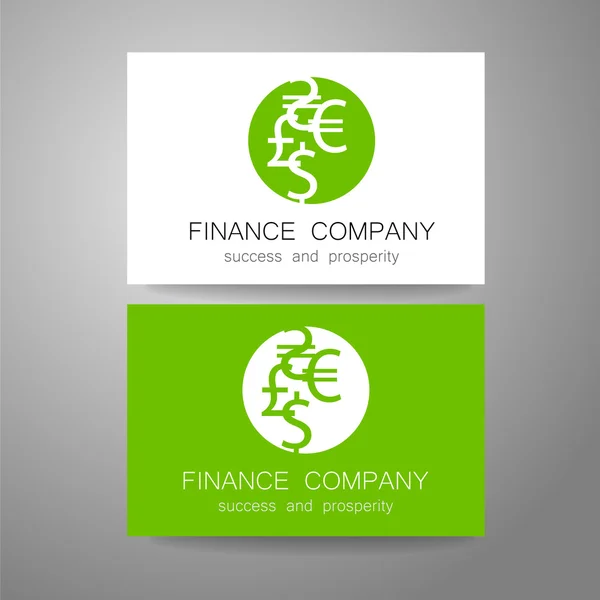 Логотип фінансової компанії долар євро — стоковий вектор
