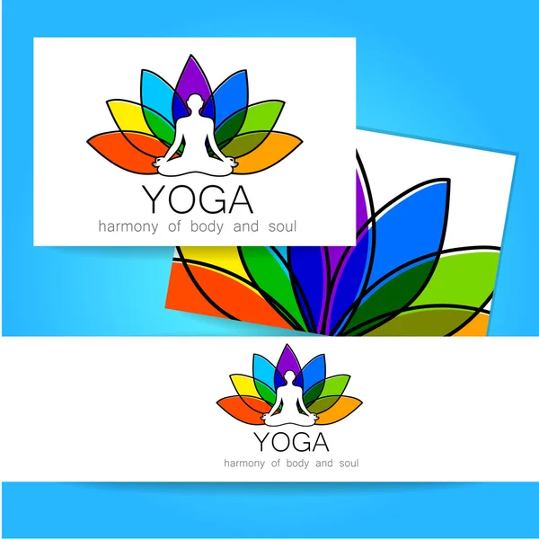 Lotos yoga logo — Stockvector