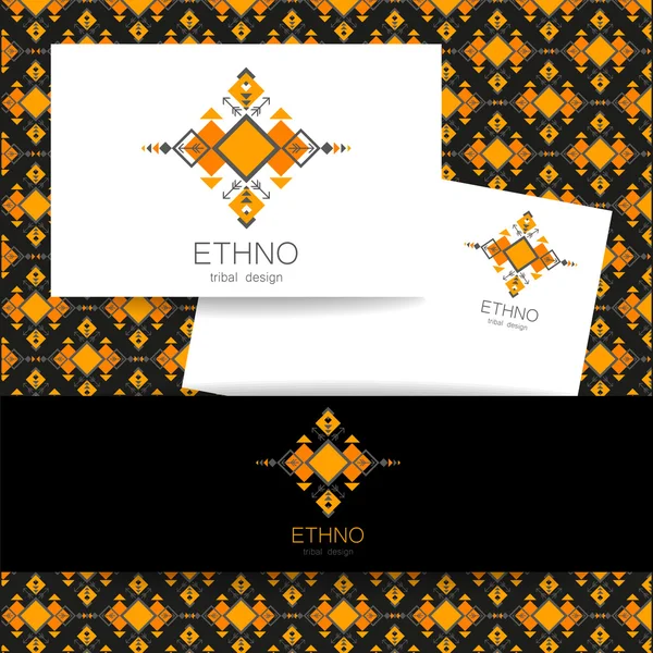 Ethno tribal design — Stock Vector