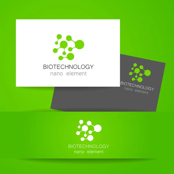 Biotechnologie-Logovektor — Stockvektor