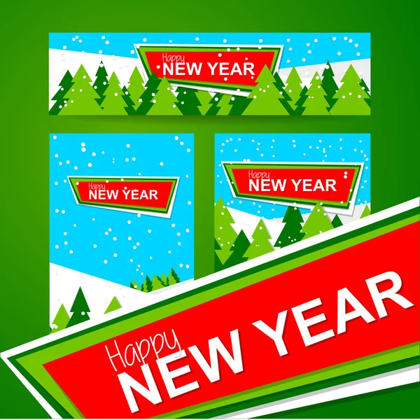 Happy new year banner — Stock Vector