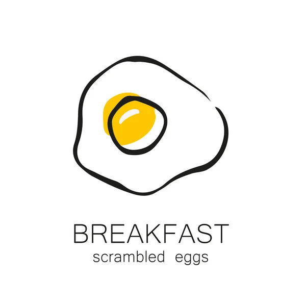 Breakfast scrambled eggs — Stock Vector