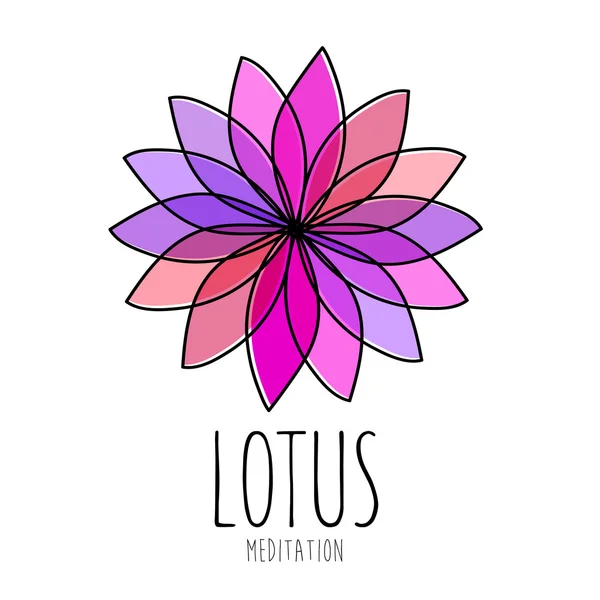 Meditação ioga lotos — Vetor de Stock