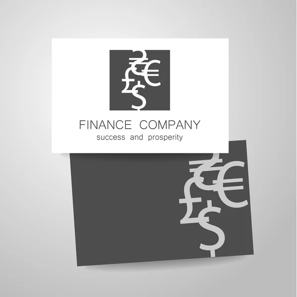 Finanzunternehmen Dollar Euro Zeichen Logo — Stockvektor