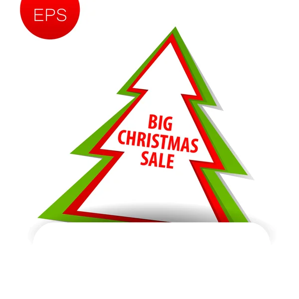 Μεγάλο χριστουγεννιάτικο δέντρο πώληση — Διανυσματικό Αρχείο