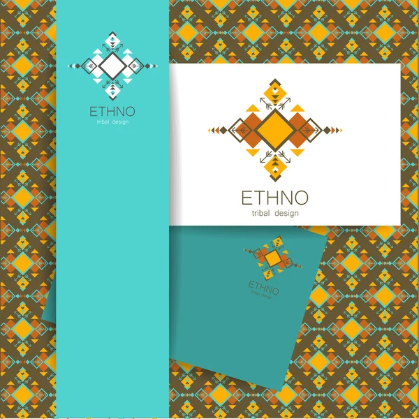 Ethno tribal design — Stock Vector