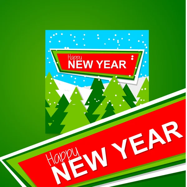 Feliz año nuevo banner — Vector de stock