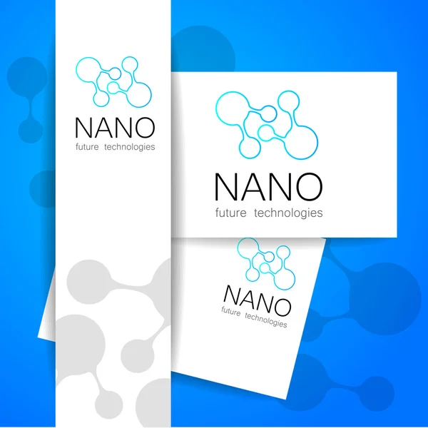 Nano logo vecteur — Image vectorielle
