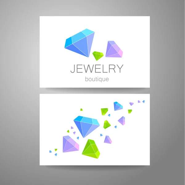 Jewelry boutique sign logo — Stock Vector