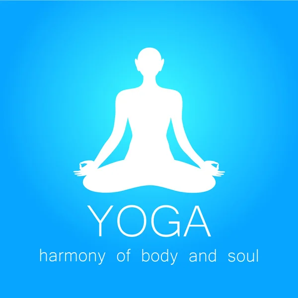 Yoga vector logo design template — Stock Vector